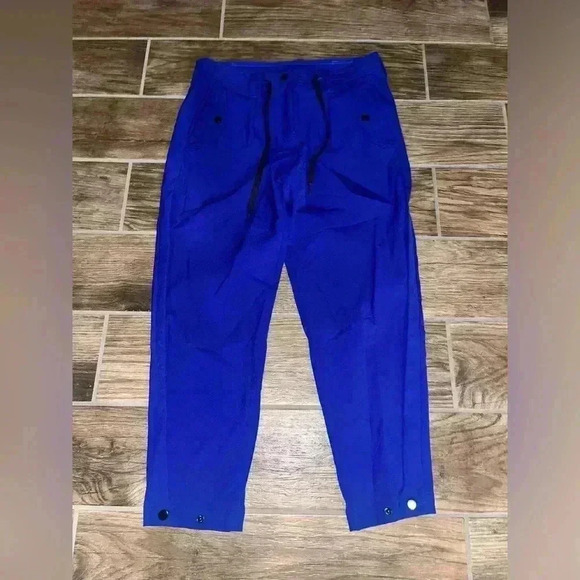 Paskho Pants Womens Sanctuary Cropped Pleated Stretch Tech Travel Blue - Picture 2 of 4